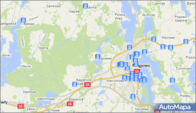 mapa Lasowiec, Lasowiec na mapie Targeo