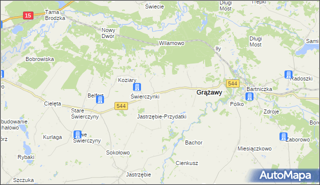 mapa Łaszewo gmina Bartniczka, Łaszewo gmina Bartniczka na mapie Targeo