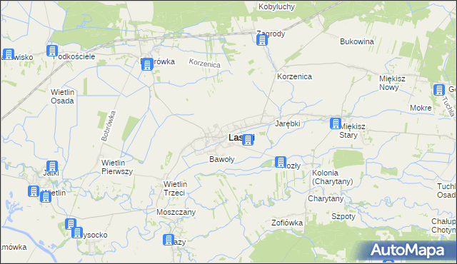 mapa Laszki powiat jarosławski, Laszki powiat jarosławski na mapie Targeo