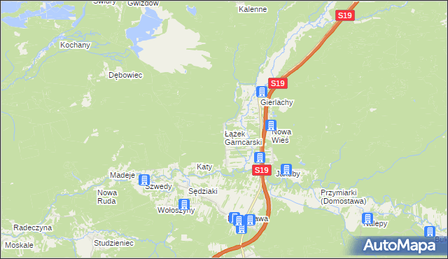 mapa Łążek Garncarski, Łążek Garncarski na mapie Targeo