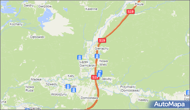 mapa Łążek Ordynacki, Łążek Ordynacki na mapie Targeo