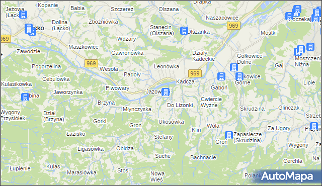 mapa Łazy Brzyńskie, Łazy Brzyńskie na mapie Targeo
