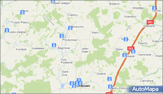 mapa Łebki Małe, Łebki Małe na mapie Targeo