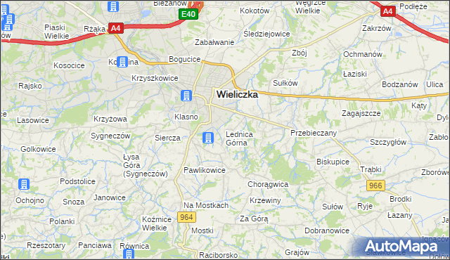 mapa Lednica Górna, Lednica Górna na mapie Targeo