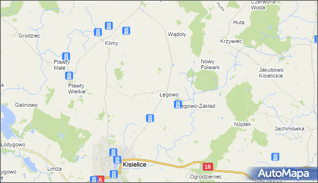 mapa Łęgowo gmina Kisielice, Łęgowo gmina Kisielice na mapie Targeo