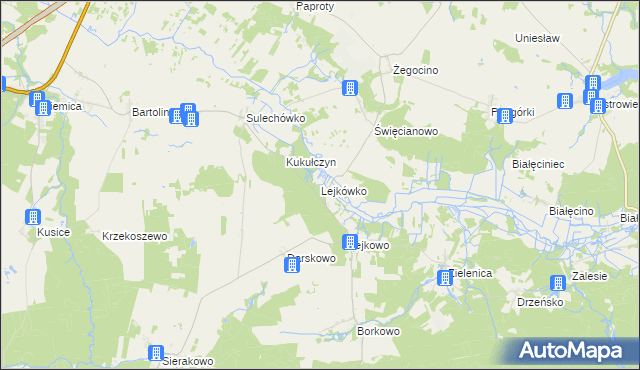 mapa Lejkówko, Lejkówko na mapie Targeo