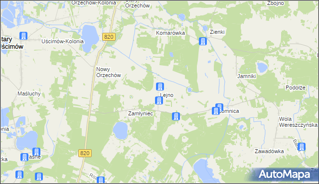 mapa Lejno, Lejno na mapie Targeo