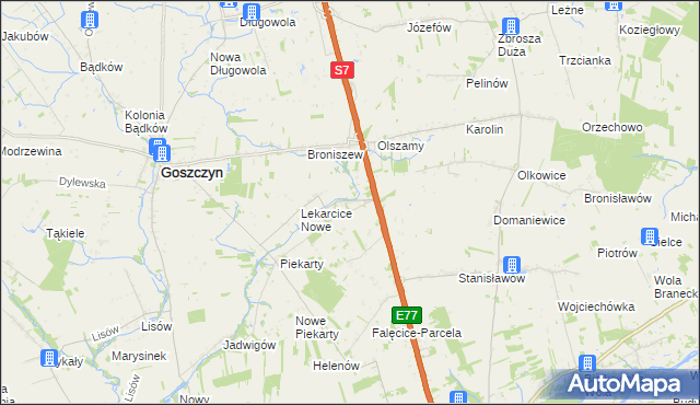 mapa Lekarcice Stare, Lekarcice Stare na mapie Targeo