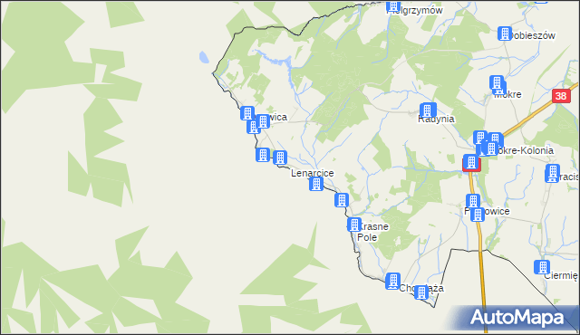 mapa Lenarcice, Lenarcice na mapie Targeo