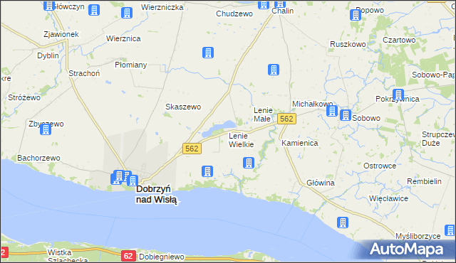 mapa Lenie Wielkie, Lenie Wielkie na mapie Targeo