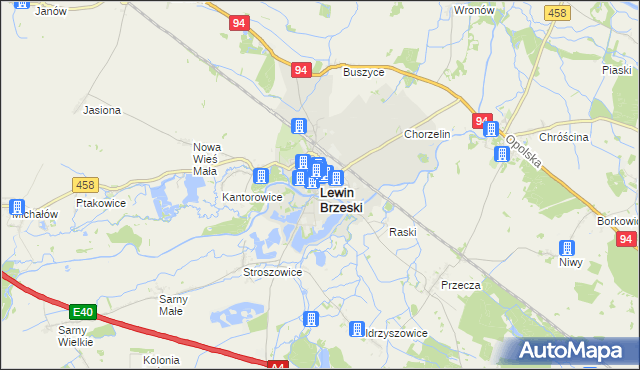 mapa Lewin Brzeski, Lewin Brzeski na mapie Targeo