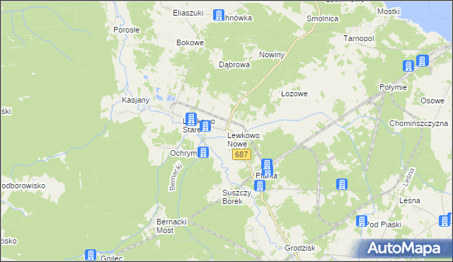 mapa Lewkowo Nowe, Lewkowo Nowe na mapie Targeo