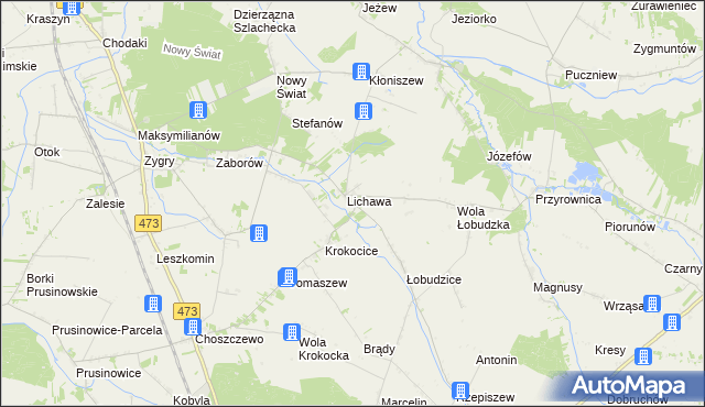 mapa Lichawa-Parcela, Lichawa-Parcela na mapie Targeo