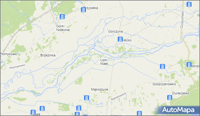 mapa Lipki Małe, Lipki Małe na mapie Targeo