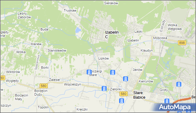 mapa Lipków, Lipków na mapie Targeo