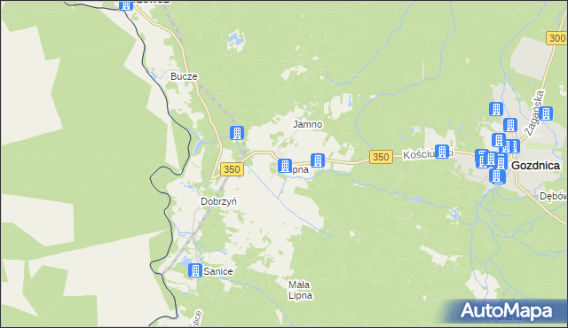 mapa Lipna gmina Przewóz, Lipna gmina Przewóz na mapie Targeo