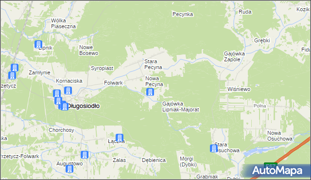 mapa Lipniak-Majorat, Lipniak-Majorat na mapie Targeo