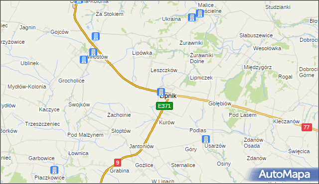 mapa Lipnik powiat opatowski, Lipnik powiat opatowski na mapie Targeo