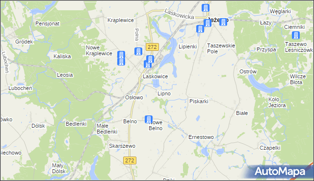 mapa Lipno gmina Jeżewo, Lipno gmina Jeżewo na mapie Targeo