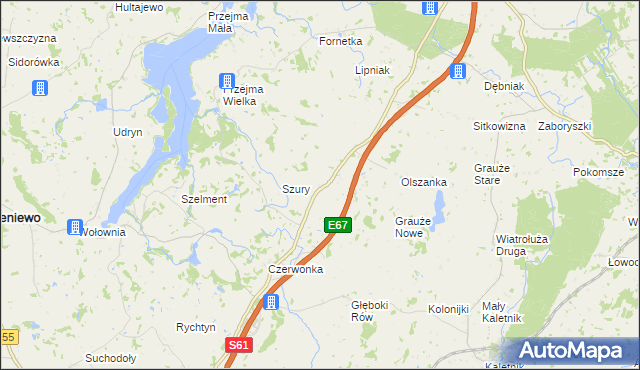 mapa Lipowo gmina Szypliszki, Lipowo gmina Szypliszki na mapie Targeo