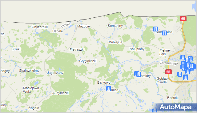 mapa Łobody, Łobody na mapie Targeo