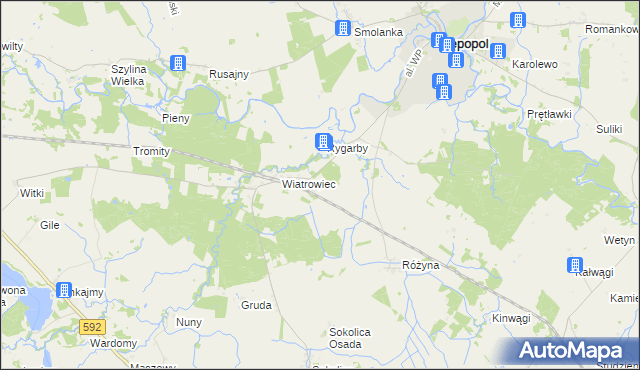 mapa Łobzowo gmina Sępopol, Łobzowo gmina Sępopol na mapie Targeo