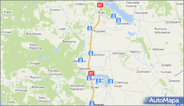 mapa Łochocin, Łochocin na mapie Targeo