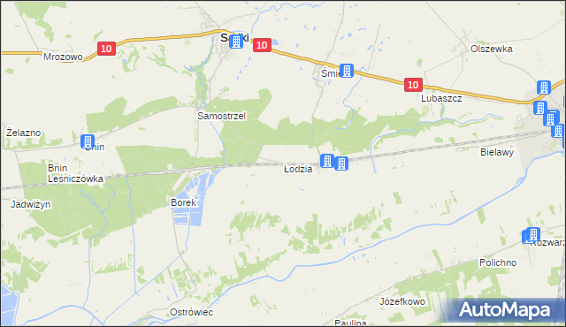 mapa Łodzia gmina Sadki, Łodzia gmina Sadki na mapie Targeo