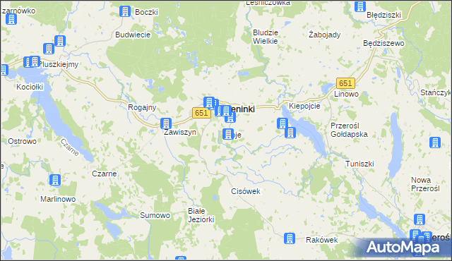 mapa Łoje gmina Dubeninki, Łoje gmina Dubeninki na mapie Targeo