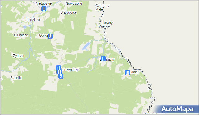 mapa Łosiniany, Łosiniany na mapie Targeo