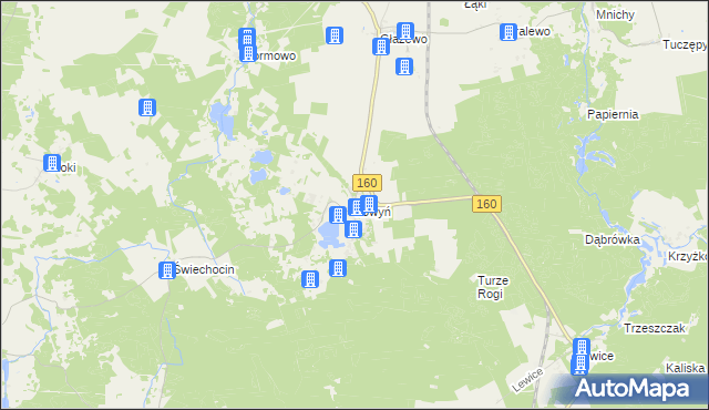 mapa Łowyń, Łowyń na mapie Targeo