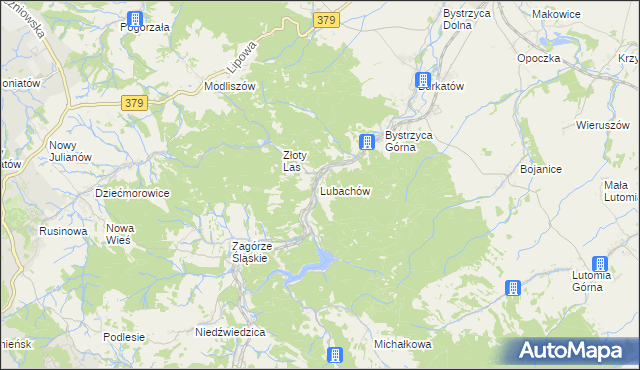 mapa Lubachów, Lubachów na mapie Targeo