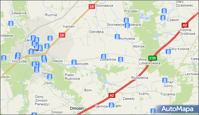 mapa Lubianków, Lubianków na mapie Targeo