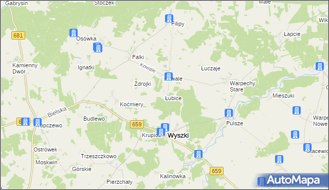 mapa Łubice, Łubice na mapie Targeo