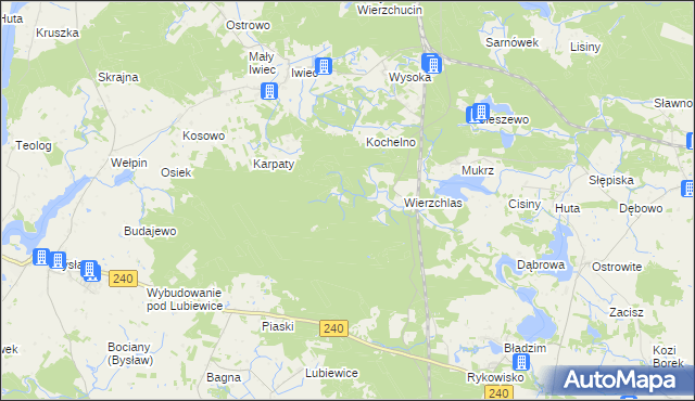 mapa Lubiewice gmina Cekcyn, Lubiewice gmina Cekcyn na mapie Targeo