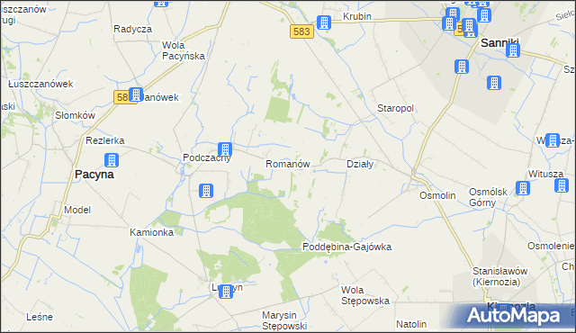 mapa Lubików, Lubików na mapie Targeo