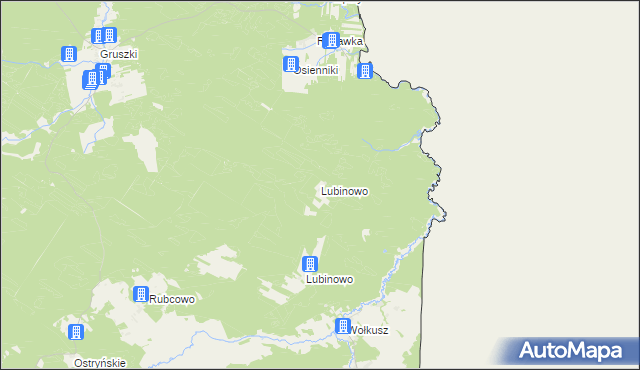 mapa Lubinowo gmina Płaska, Lubinowo gmina Płaska na mapie Targeo