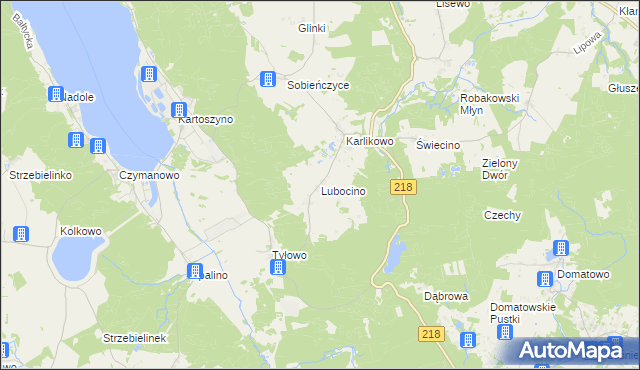 mapa Lubocino, Lubocino na mapie Targeo