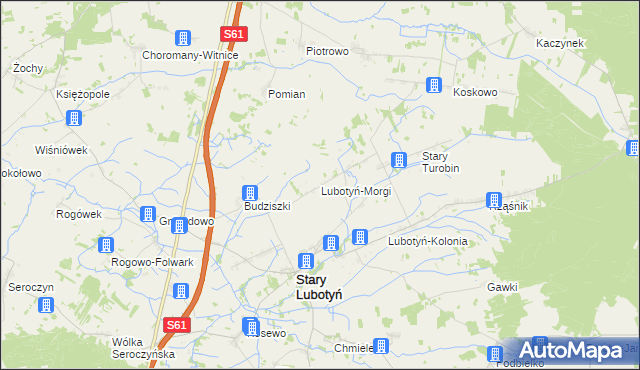 mapa Lubotyń-Morgi, Lubotyń-Morgi na mapie Targeo