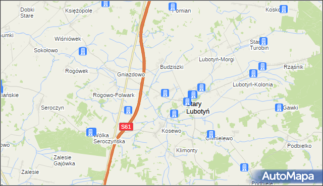 mapa Lubotyń-Włóki, Lubotyń-Włóki na mapie Targeo