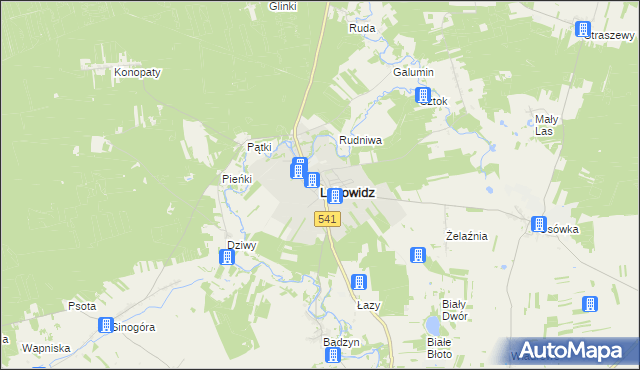 mapa Lubowidz powiat żuromiński, Lubowidz powiat żuromiński na mapie Targeo