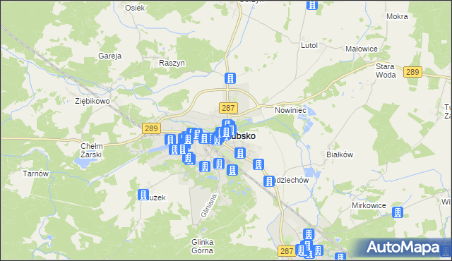 mapa Lubsko, Lubsko na mapie Targeo