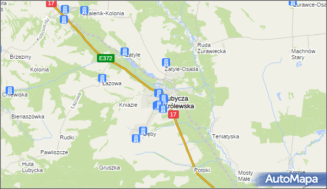 mapa Lubycza Królewska, Lubycza Królewska na mapie Targeo