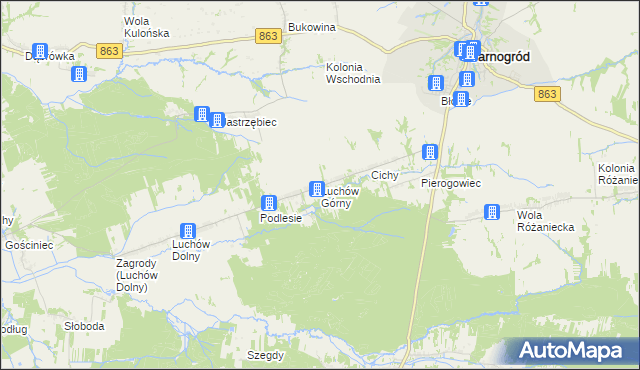 mapa Luchów Górny, Luchów Górny na mapie Targeo