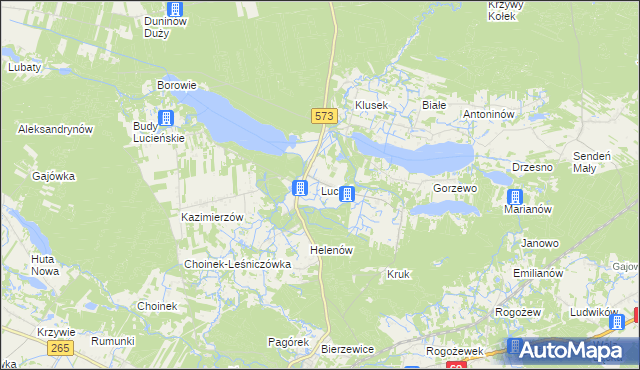 mapa Lucień, Lucień na mapie Targeo