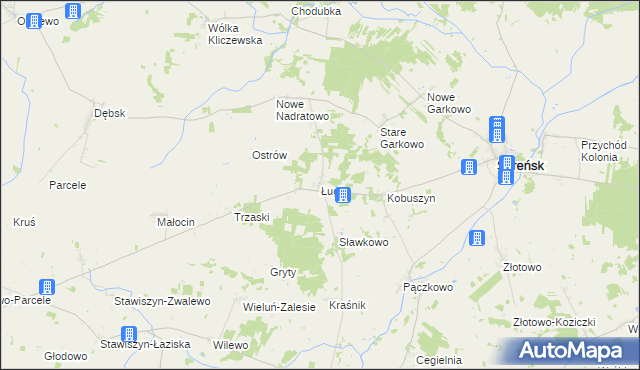 mapa Ługi gmina Szreńsk, Ługi gmina Szreńsk na mapie Targeo