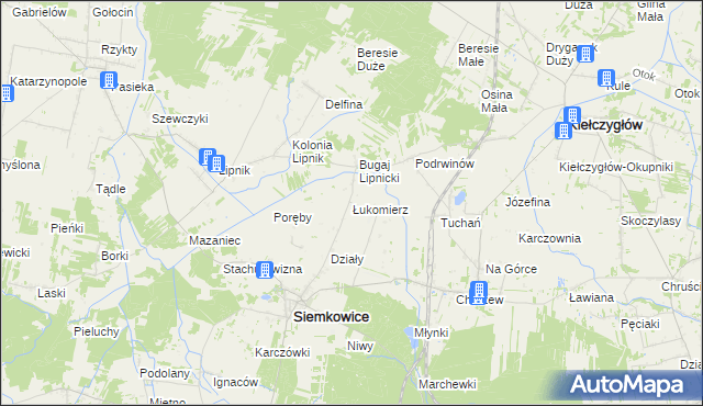 mapa Łukomierz, Łukomierz na mapie Targeo