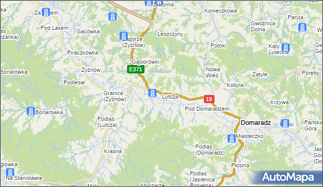 mapa Lutcza, Lutcza na mapie Targeo
