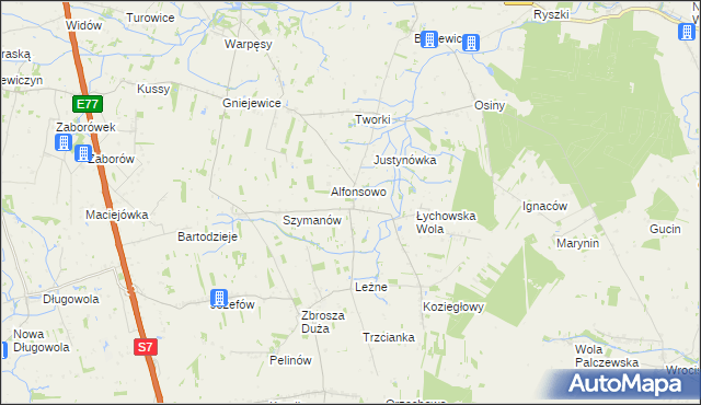 mapa Łychów, Łychów na mapie Targeo