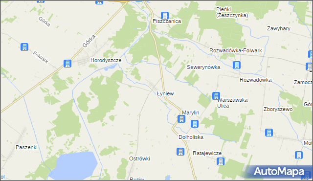 mapa Łyniew, Łyniew na mapie Targeo